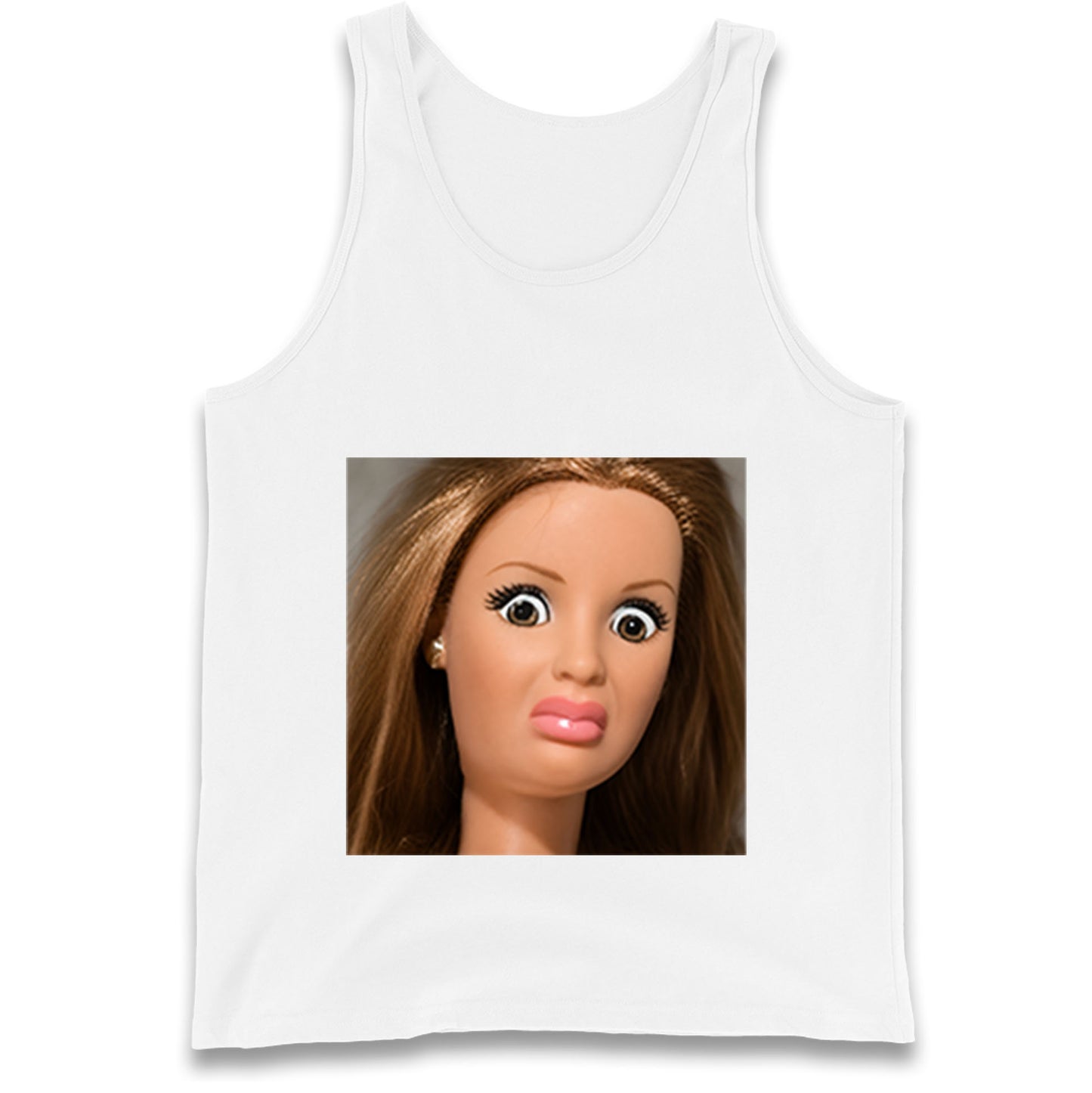 Distressed Doll Face Meme Tank Top