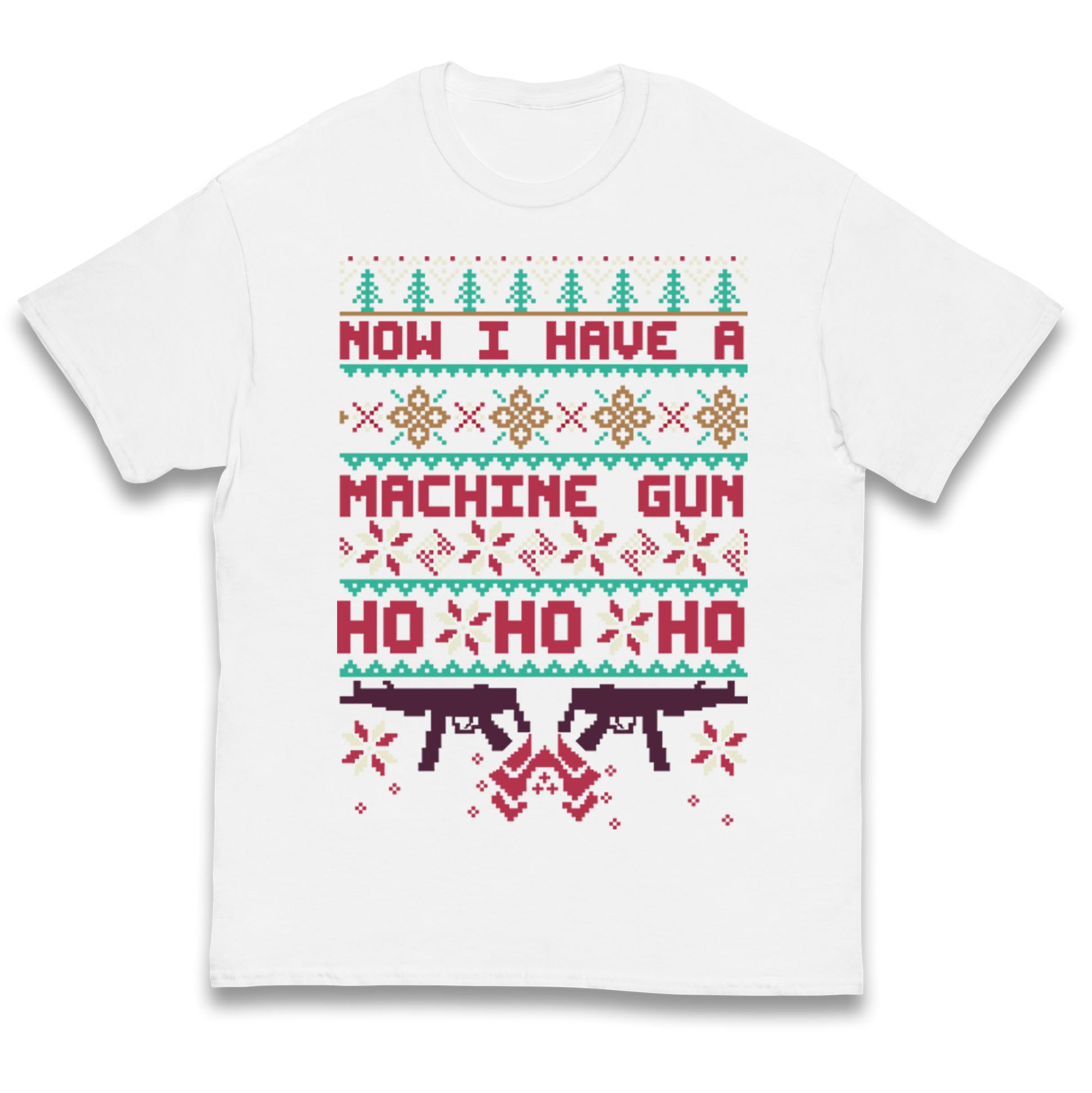 Now I Have A Machine Gun Christmas Kids T Shirt
