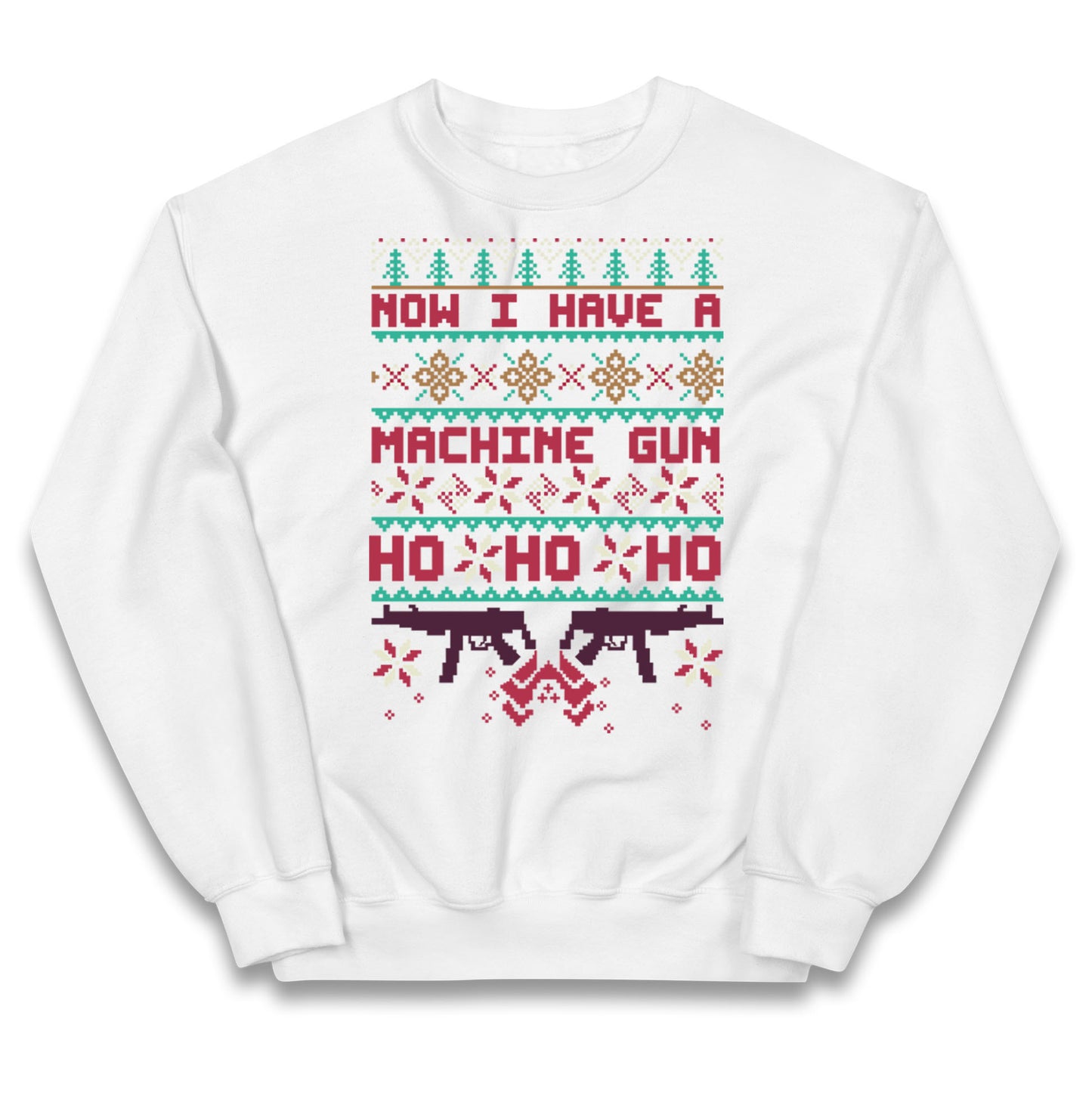 Now I Have A Machine Gun Christmas Kids Jumper