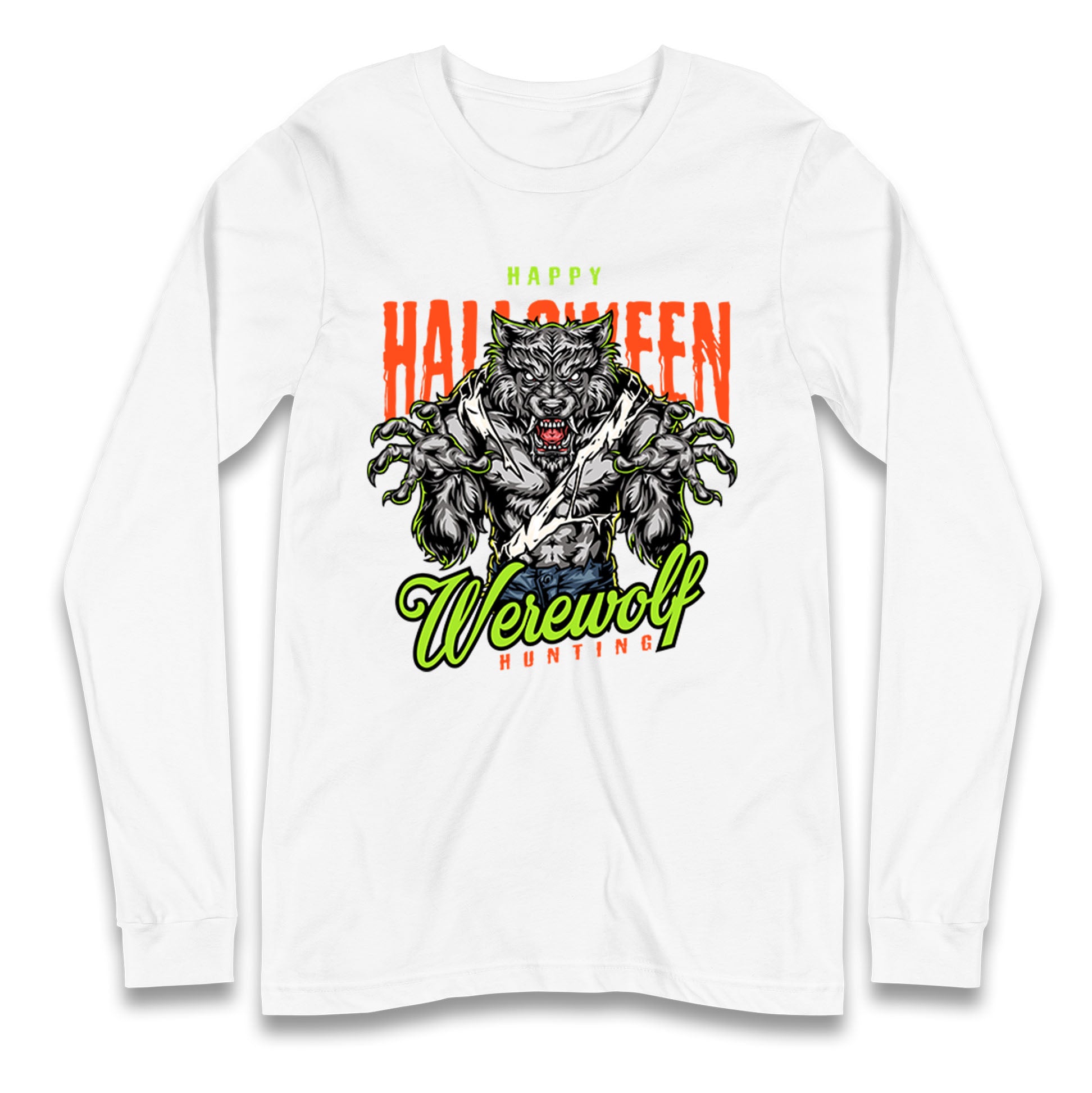 Halloween Werewolf Longsleeve T Shirt