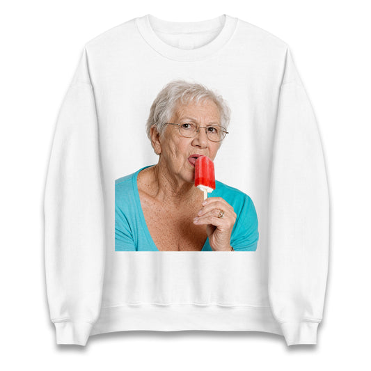 Grandma Licking Lollipop Seductively Jumper