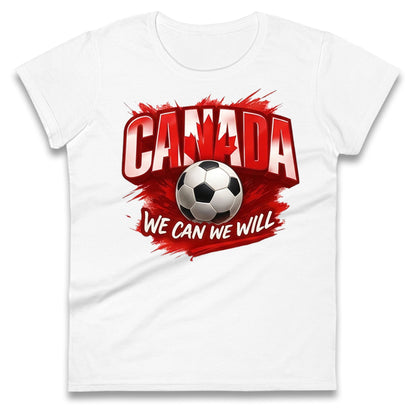 Canada Retro World Cup Ladies T Shirt
