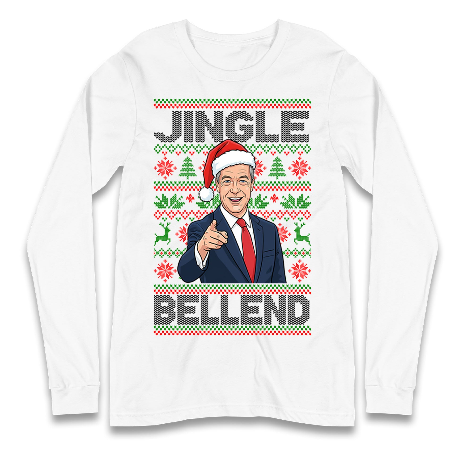 Nigel Farage Christmas Longsleeve T Shirt