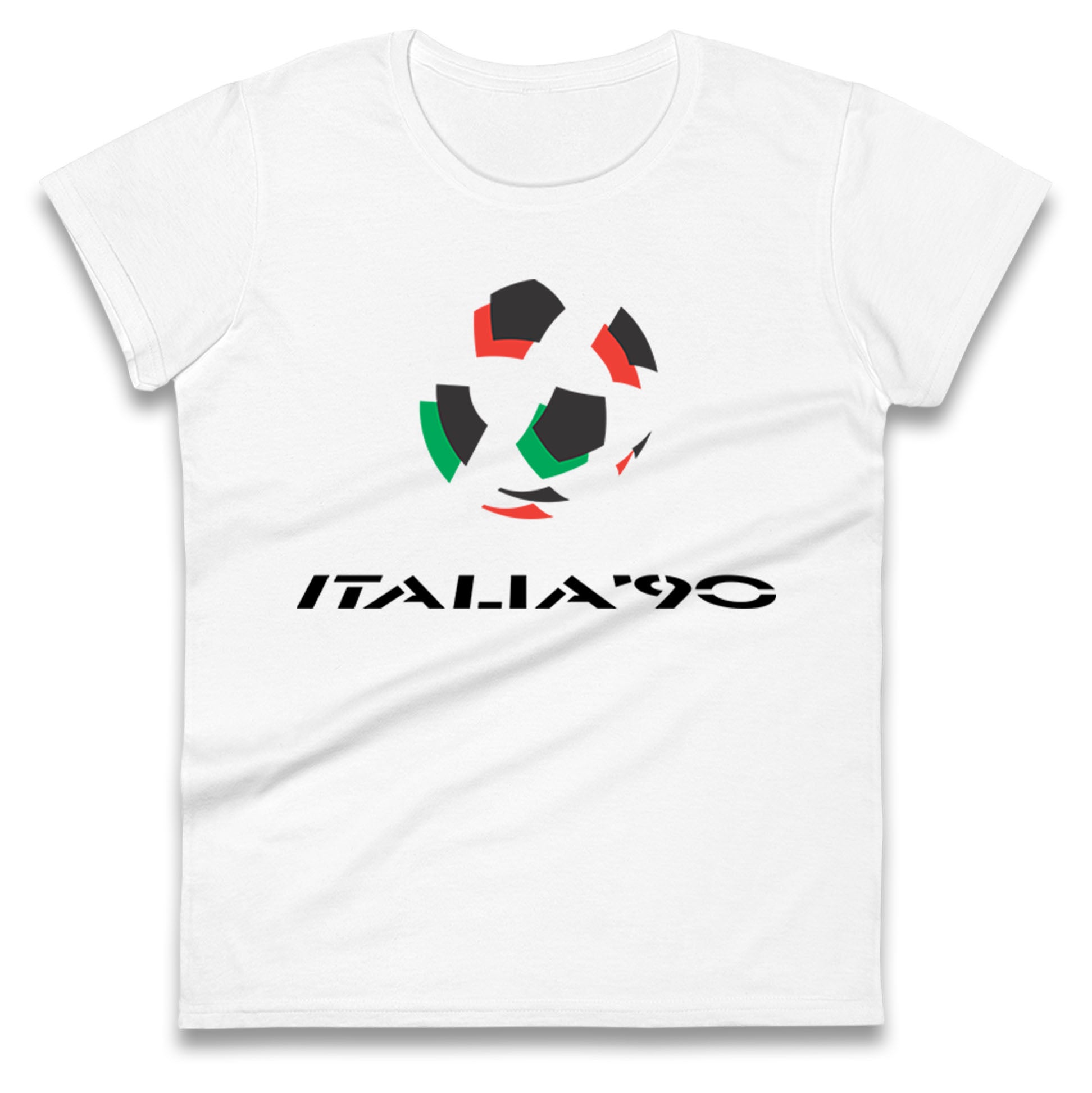 Italia 90 Logo Ladies T Shirt