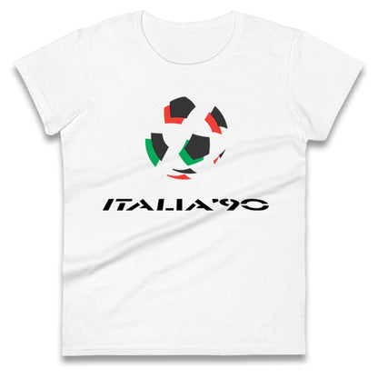 Italia 90 Logo Ladies T Shirt