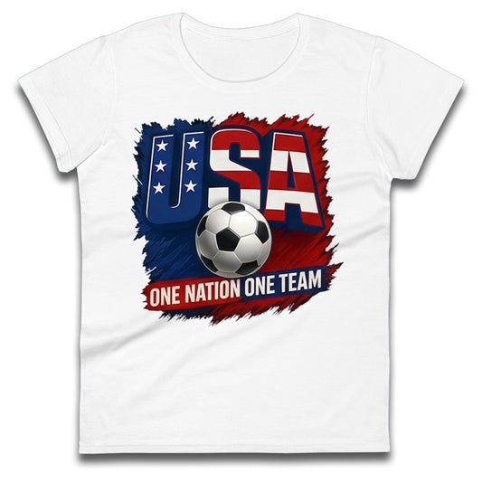 USA Retro World Cup Ladies T Shirt