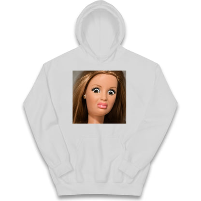 Funny Distressed Doll Face Meme Kids Hoodie