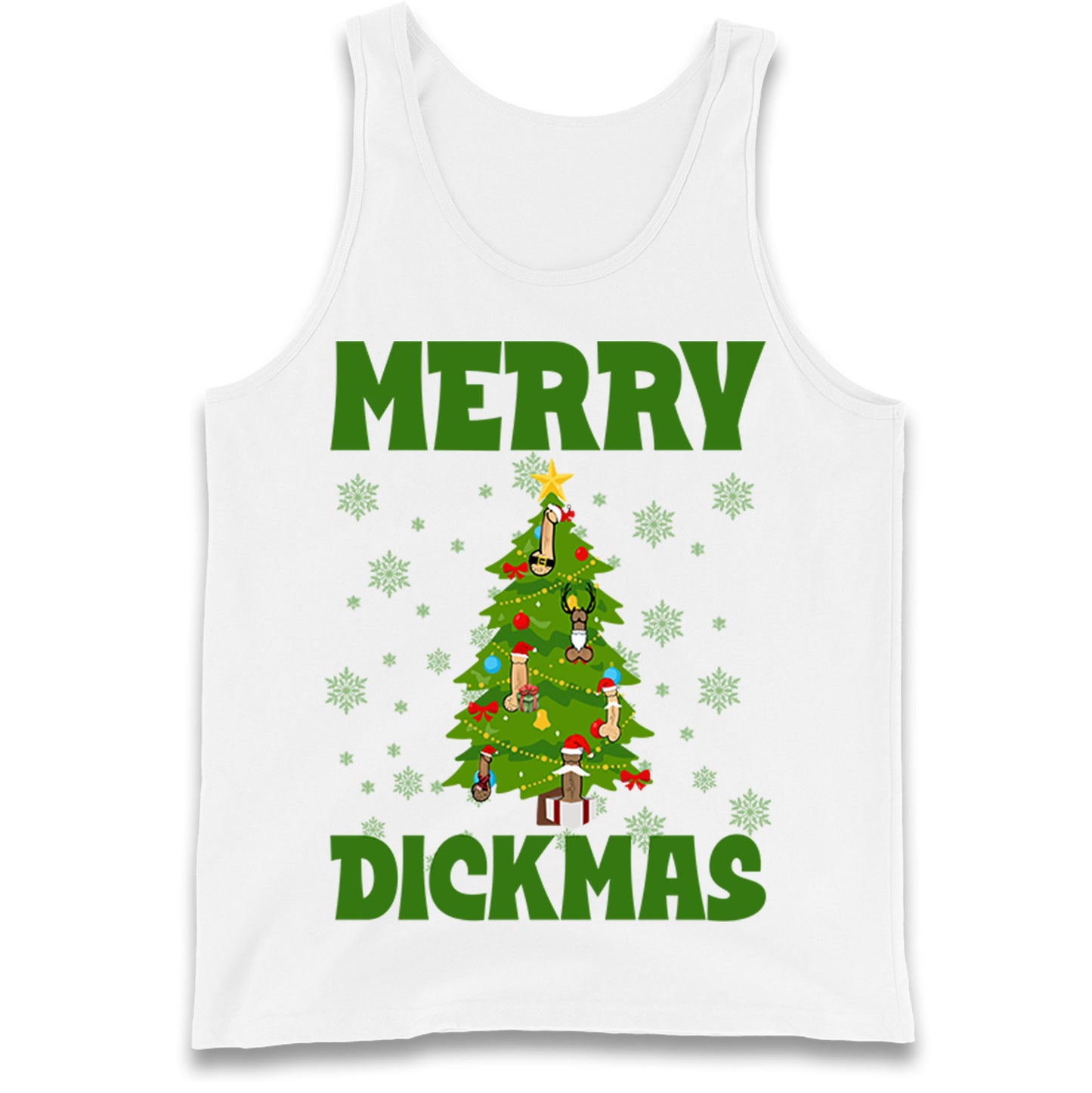 Merry Dickmas Funny Christmas Tank Top