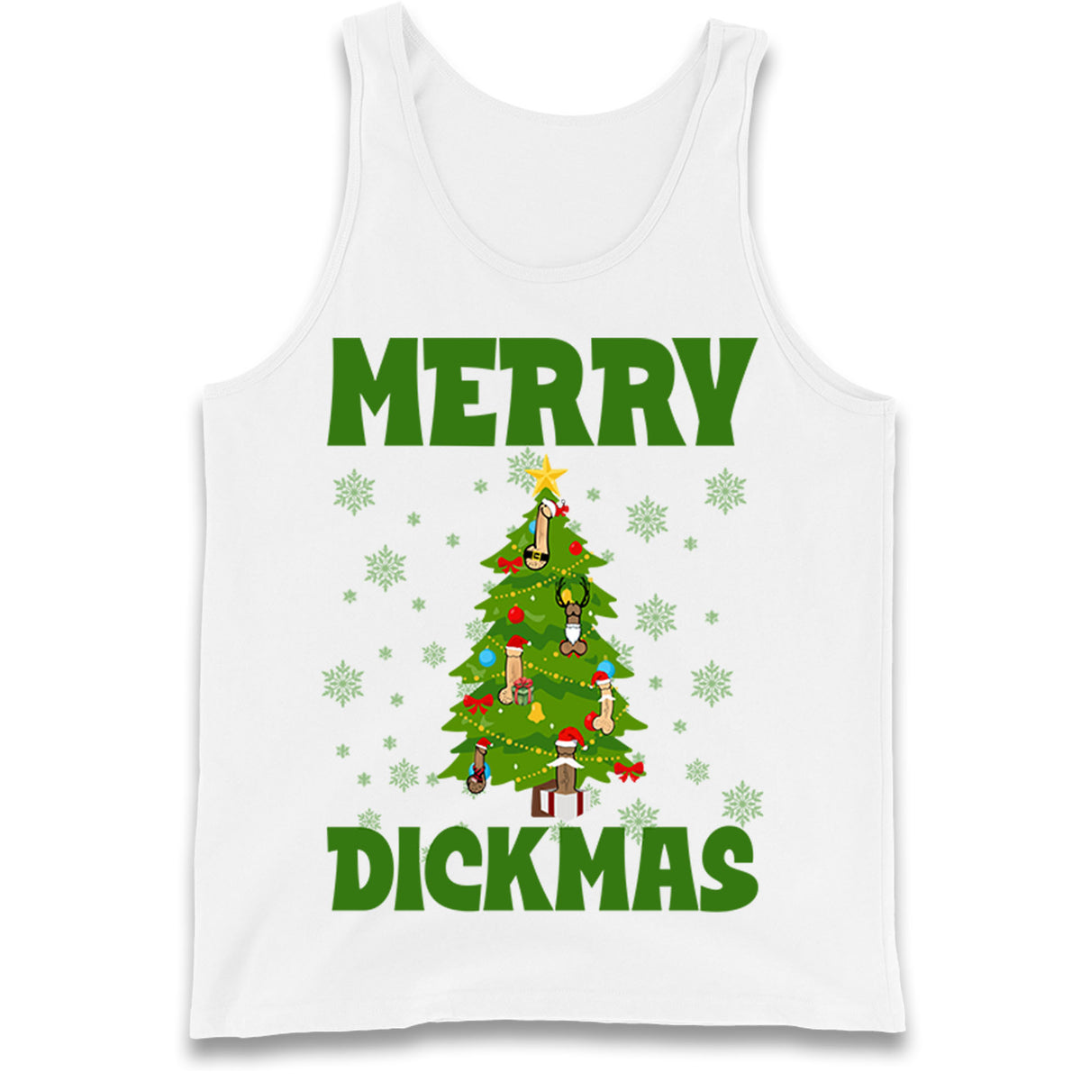 Merry Dickmas Funny Christmas Tank Top