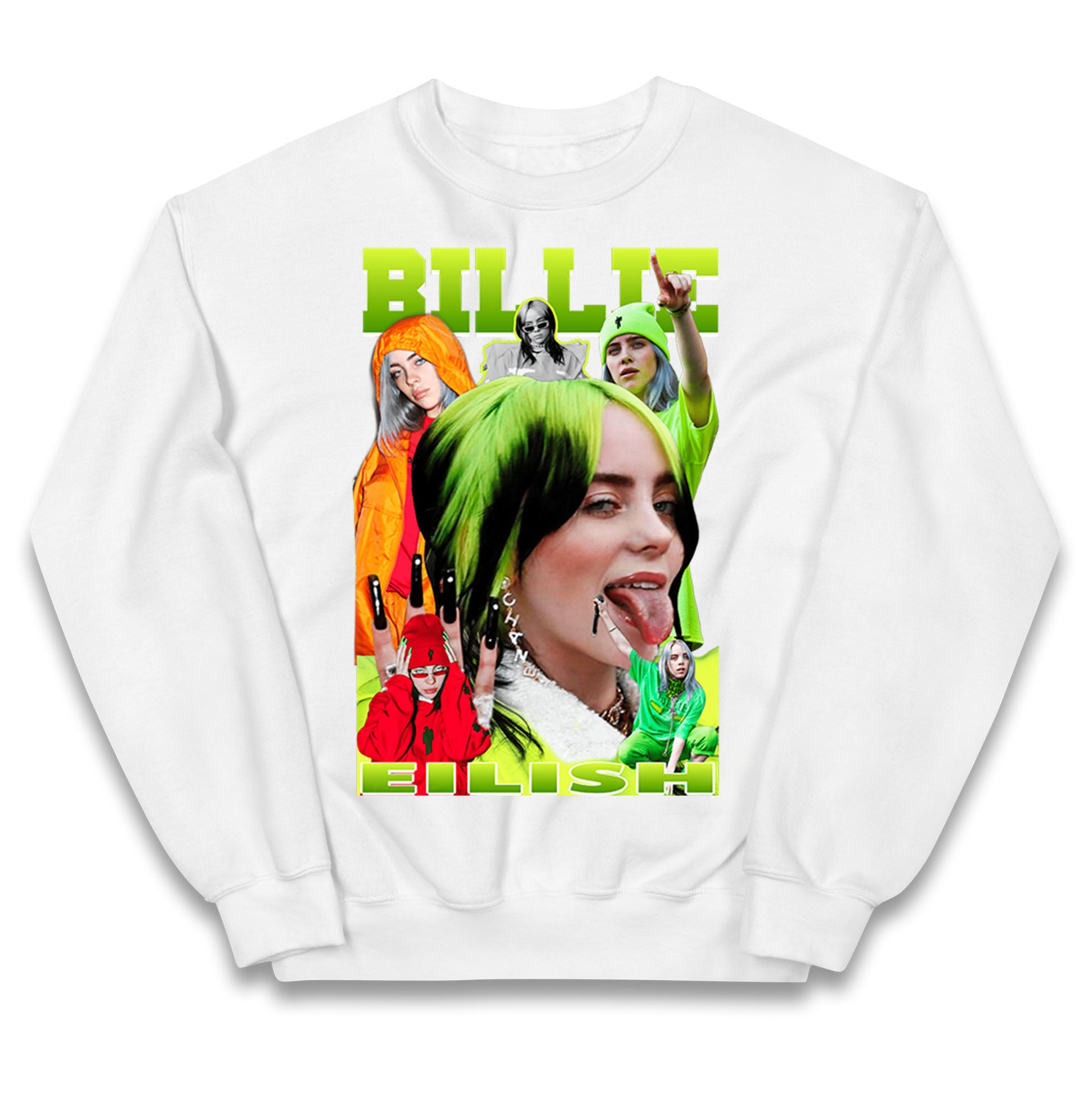 Billie Eilish Green Kids Jumper