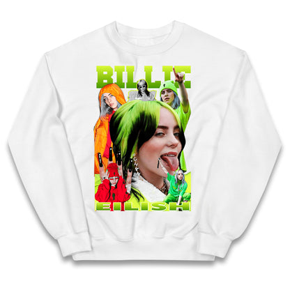 Billie Eilish Green Kids Jumper