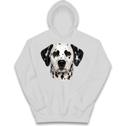 Dalmatian Dog Face Kids Hoodie