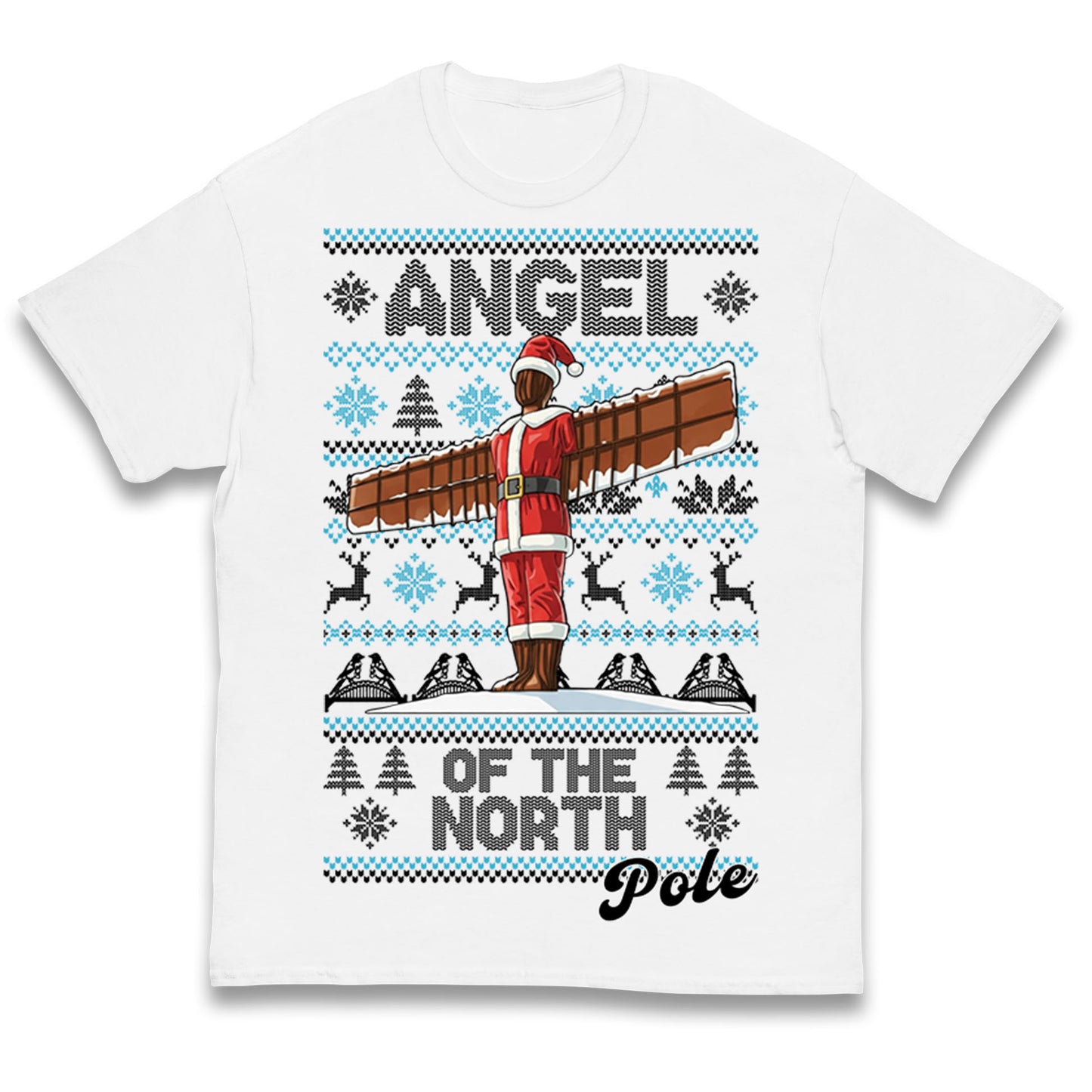 Angel Of The North Pole Christmas Kids T Shirt