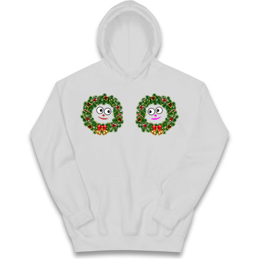 Christmas Decoration Rings Smiley Funny Hoodie