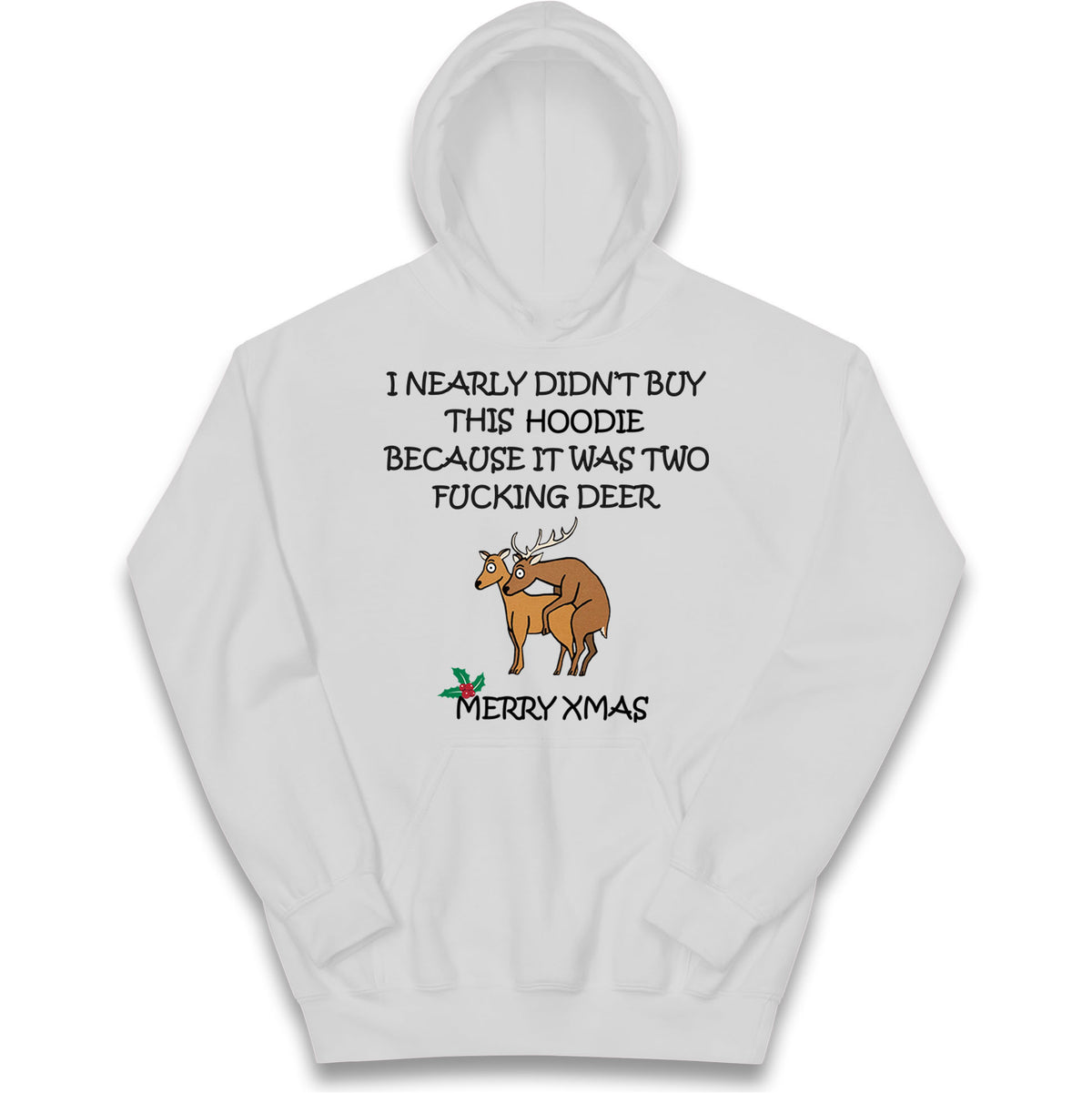 fucking deer christmas hoodie