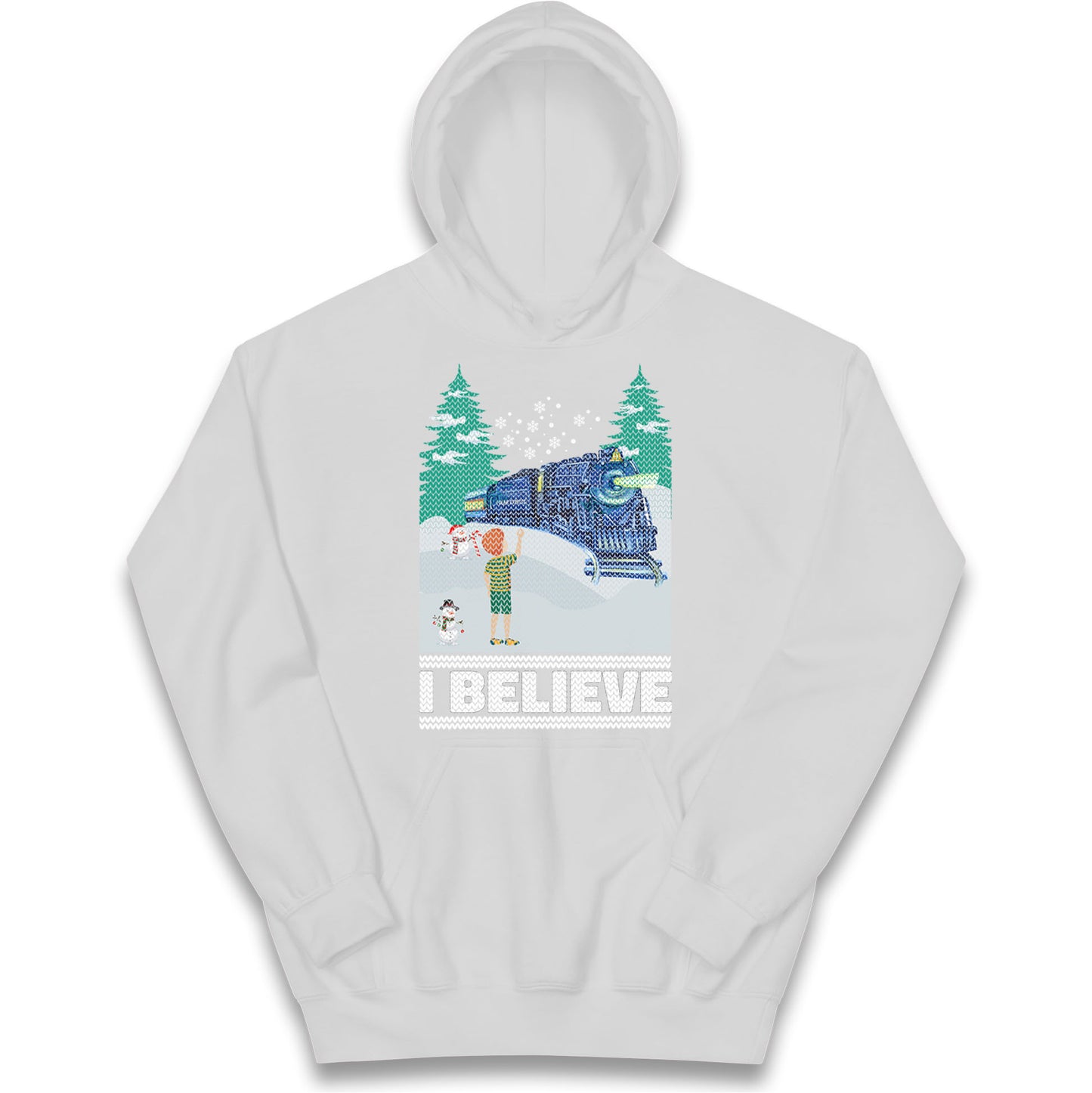 I Beleive Polar Express Christmas Kids Hoodie