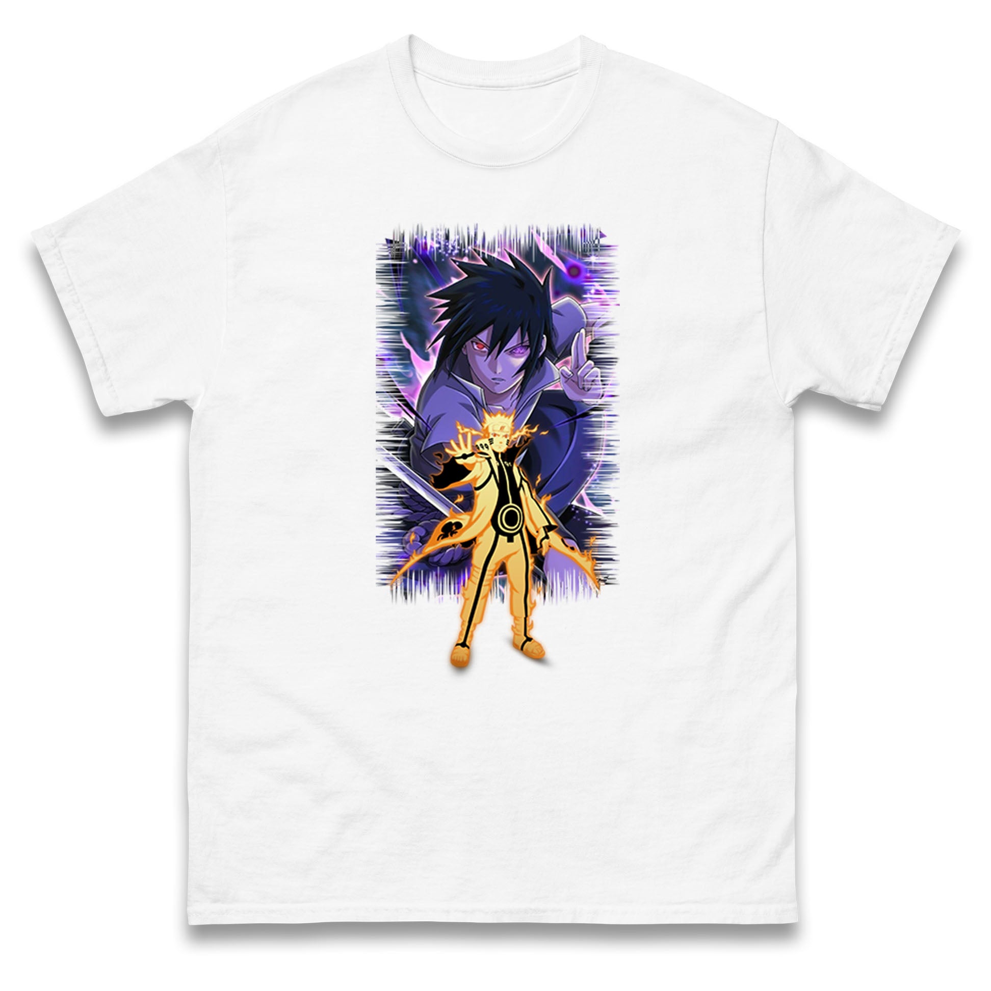sasuke uchiha and naruto uzumaki t shirt