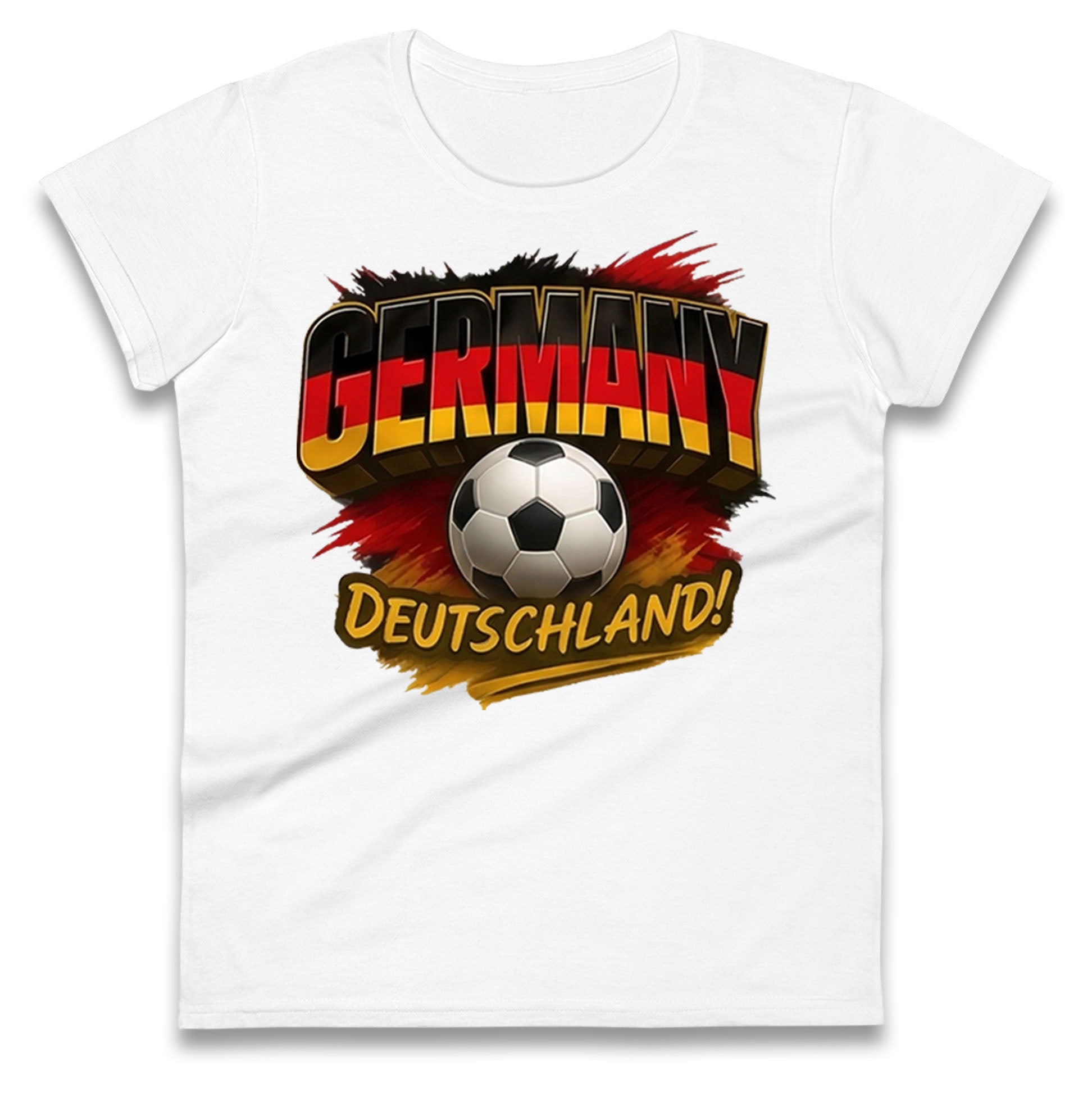 Germany Retro World Cup Ladies T Shirt
