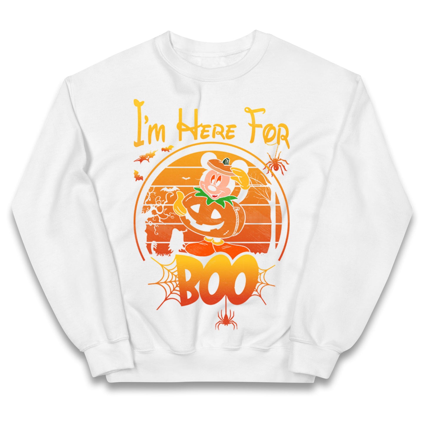 Mickey Mouse Im Here For Boo Halloween Jumper
