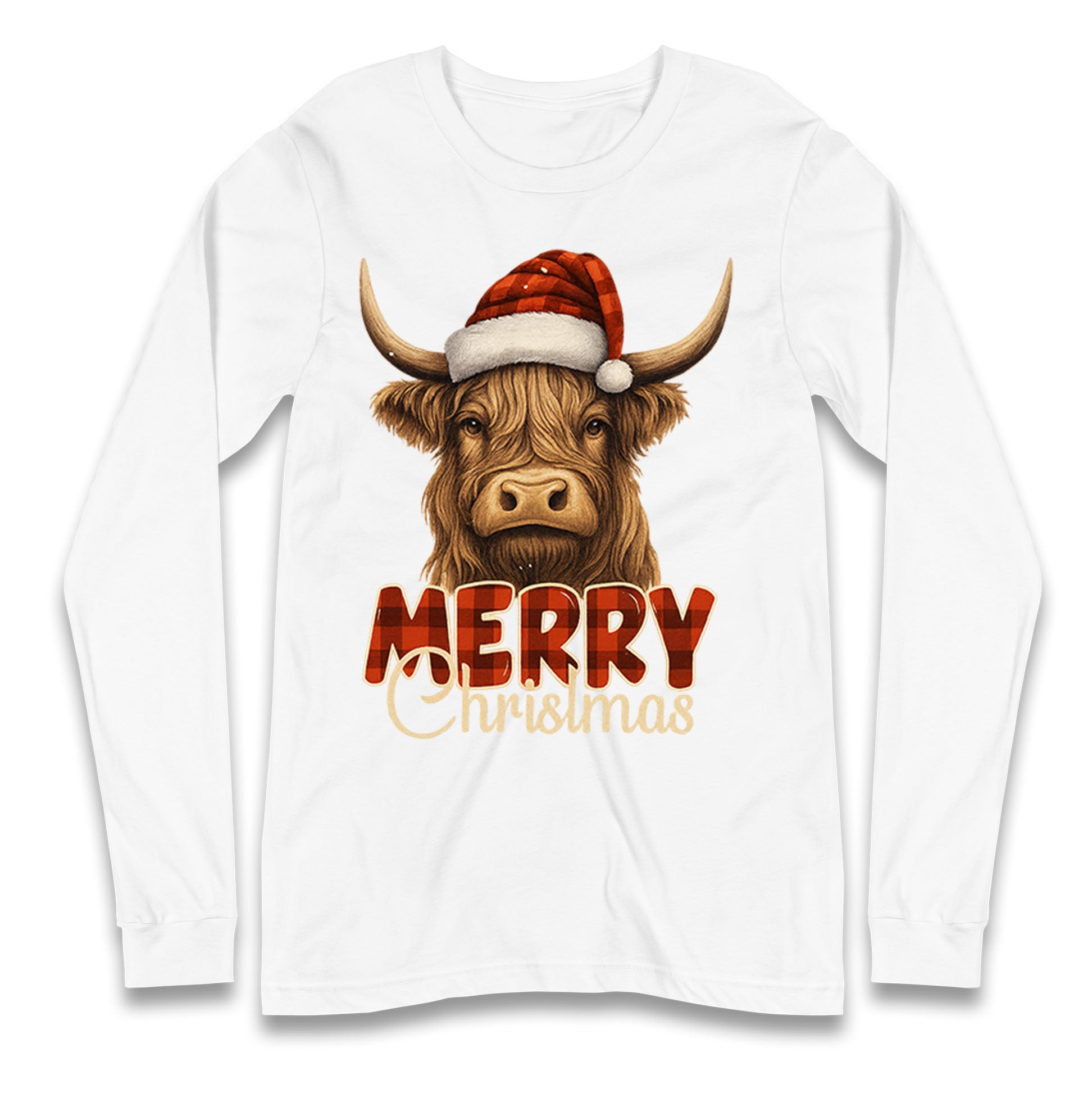 Highland Cow Christmas Longsleeve T Shirt