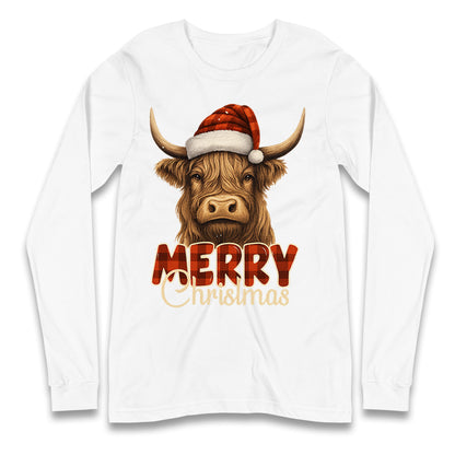 Highland Cow Christmas Longsleeve T Shirt