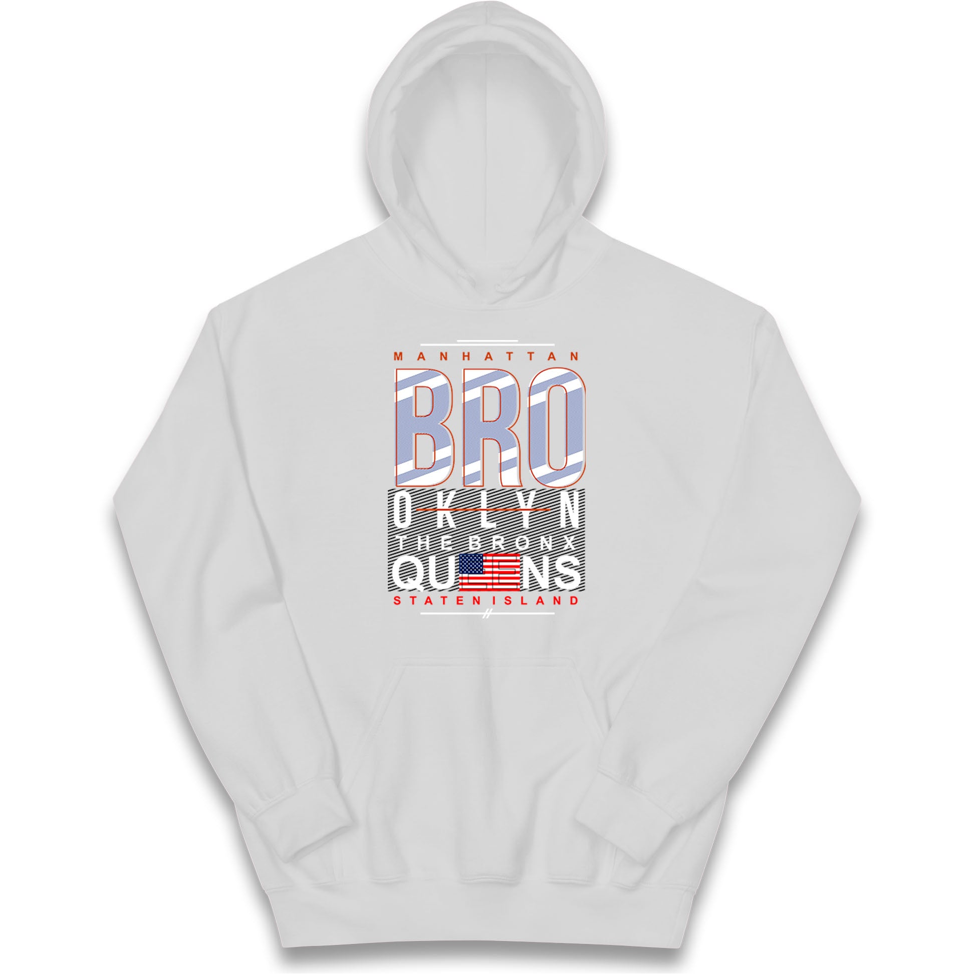Brooklyn New York State Kids Hoodie