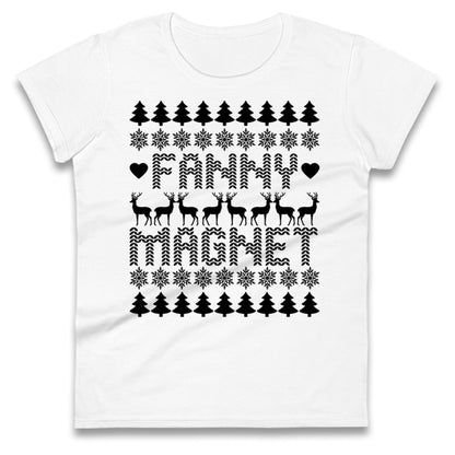 Fanny Magnet Christmas Ladies T Shirt 