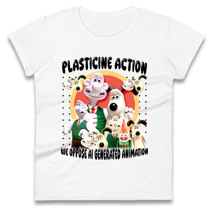 Plasticine Action Figure Ladies T Shirt