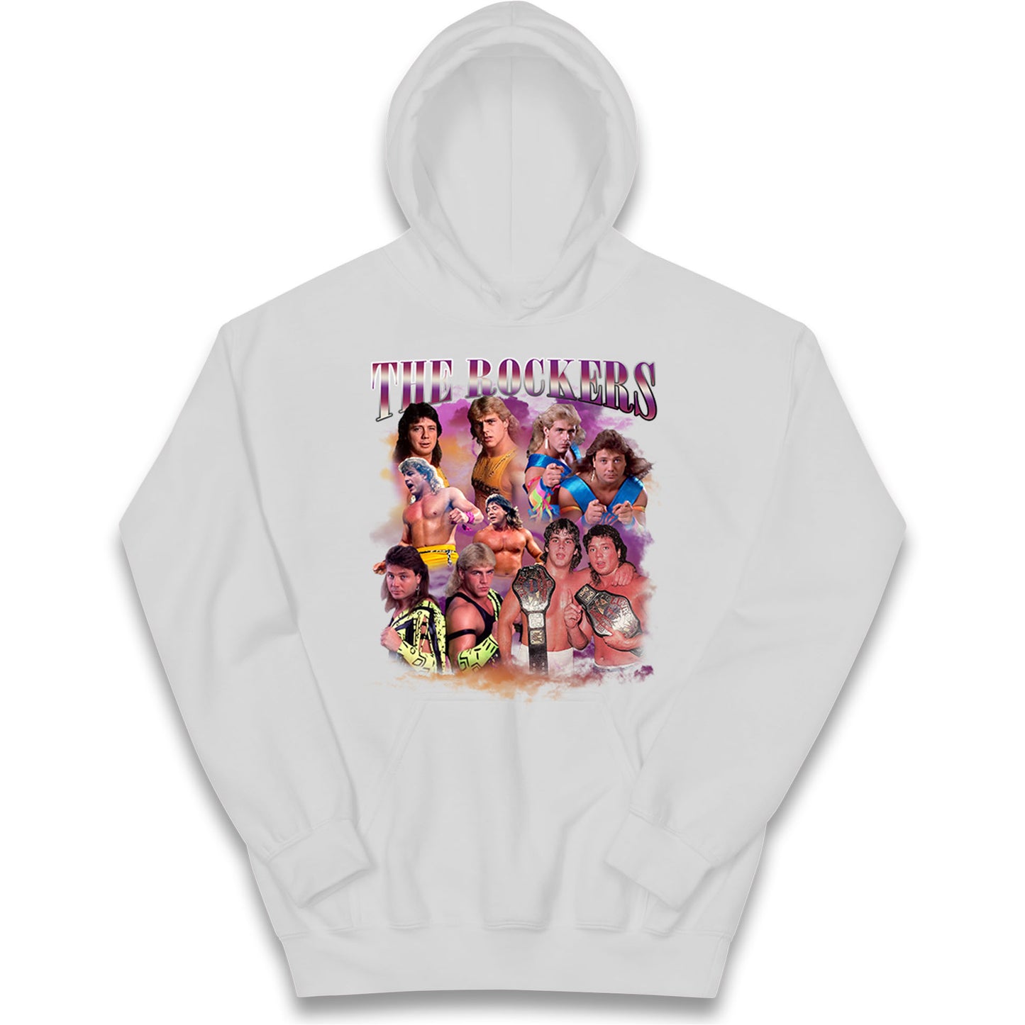 Retro The Rockers Bootleg Wrestling Kids Hoodie