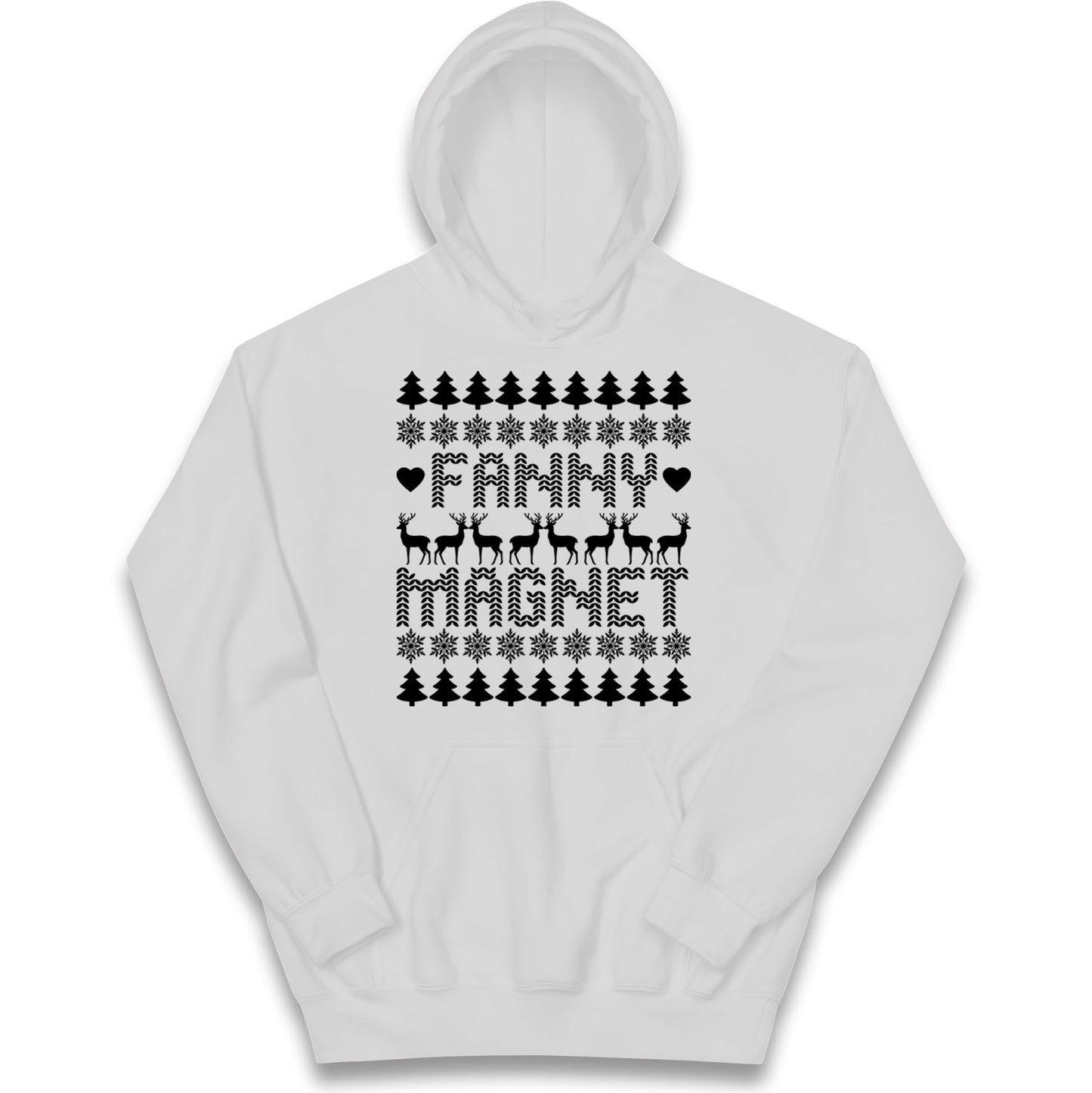 Fanny Magnet Christmas Kids Hoodie