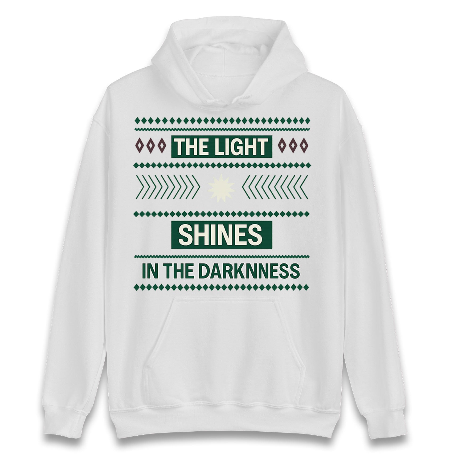 The Light Shines in the Darkness Christmas Hoodie