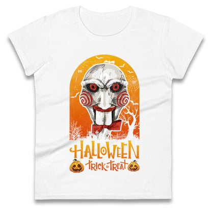 Billy The Puppet Saw Halloween Womens t shirt