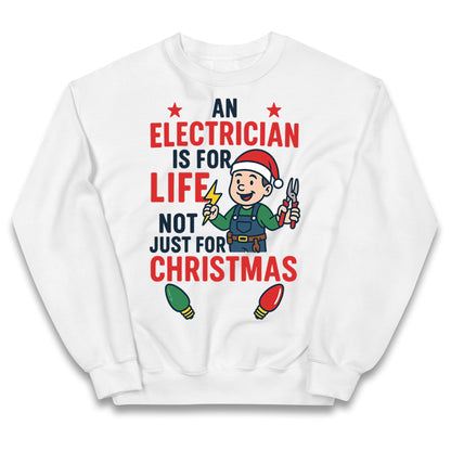 Electrician Christmas Kids Jumper