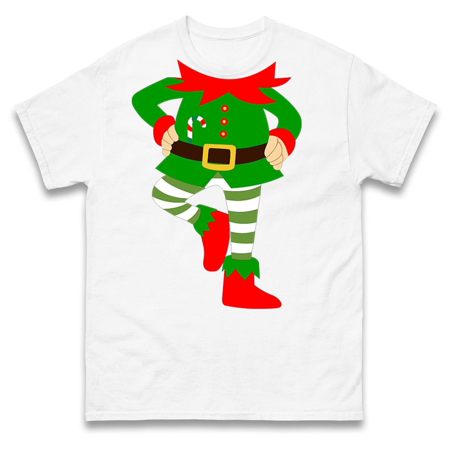 Personalise Christmas Party Wear Elf Mens t shirt