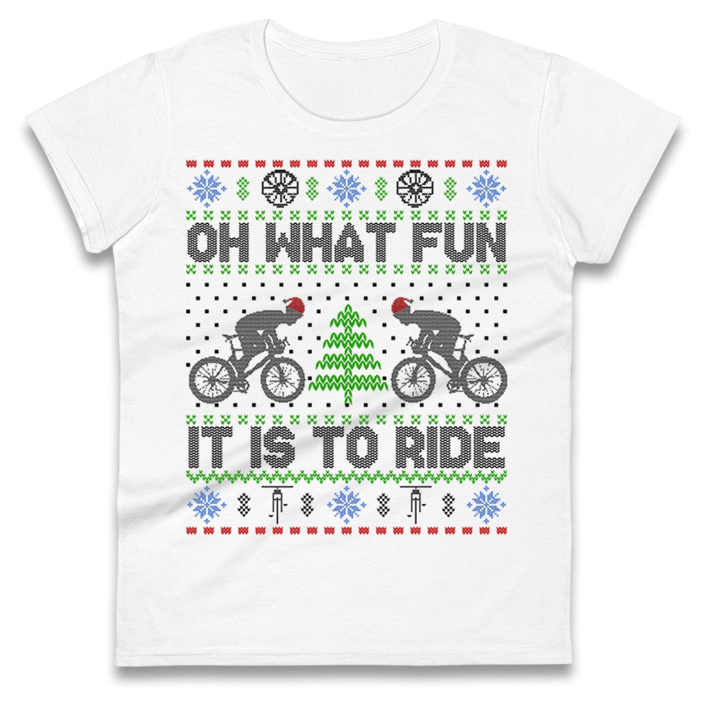 BMX Christmas Ladies T Shirt