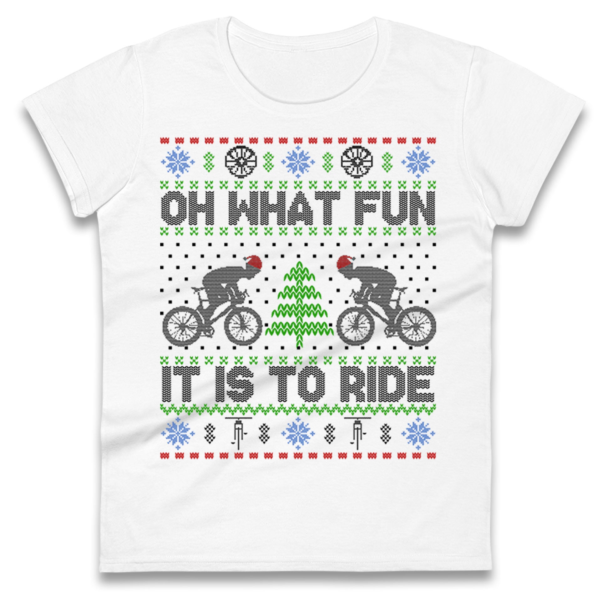 BMX Christmas Ladies T Shirt