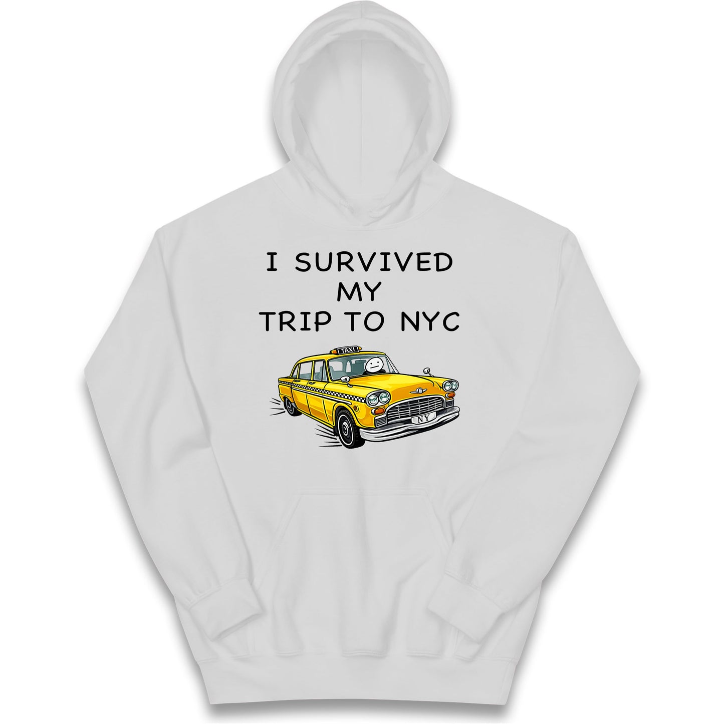 I Survived My Trip To NYC Yellow Taxi Kids Hoodie