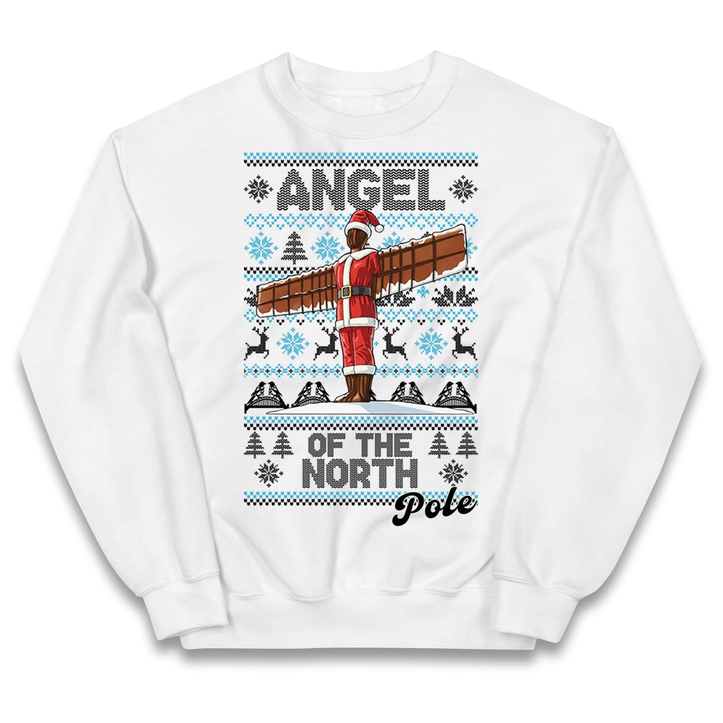 Angel Of The North Pole Christmas Kids Jumper