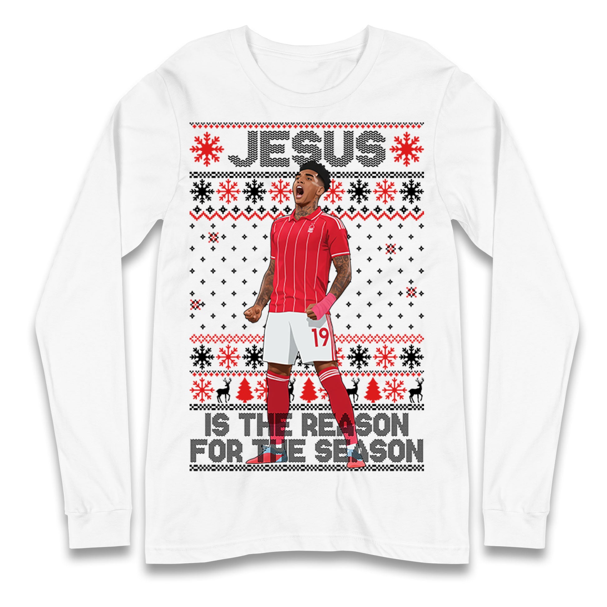 Nottm Forest FC Christmas Longsleeve T Shirt