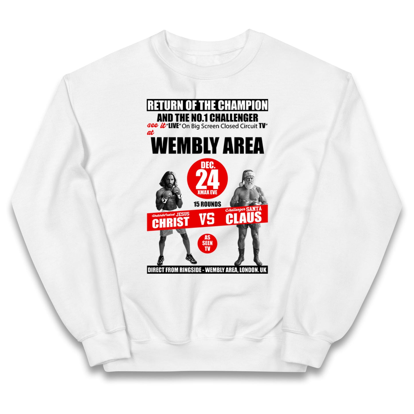 Jesus Christ Vs Santa Claus Kids Jumper
