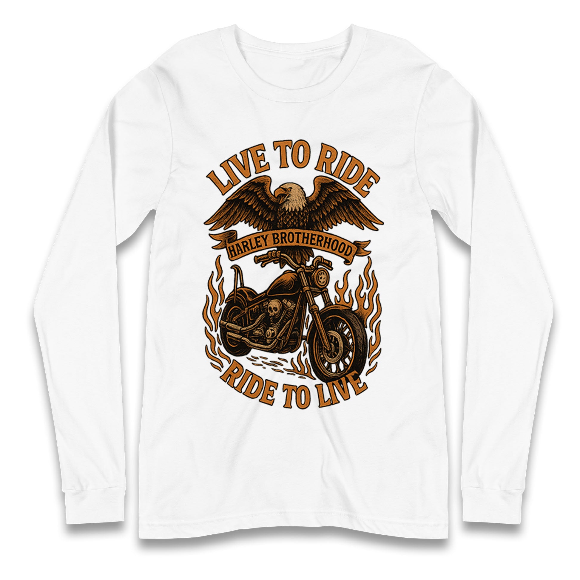 Harley Brotherhood Live To Ride Ride To Live Long Sleeve Shirt