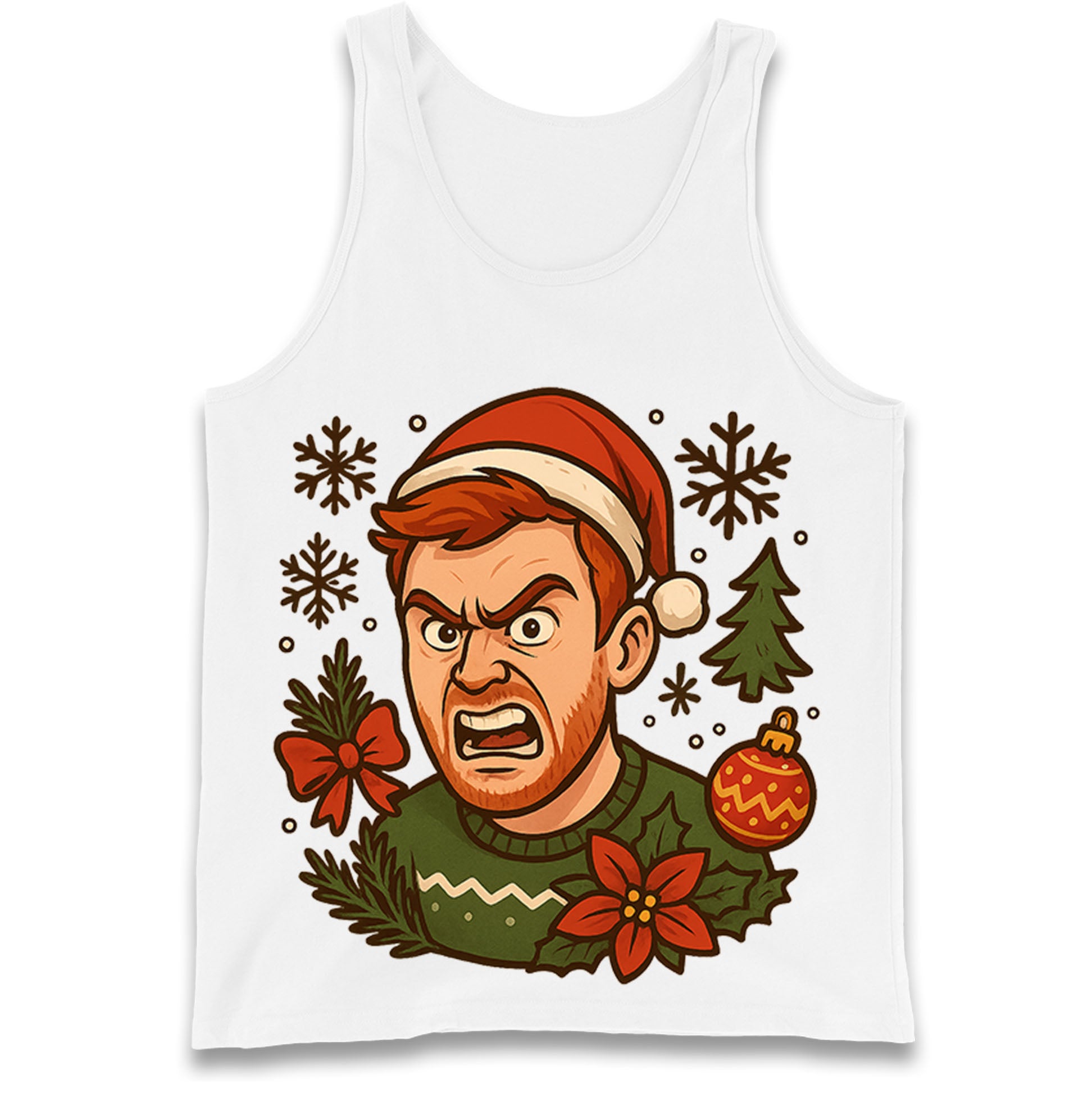 Angry Ginge Christmas Tank Top