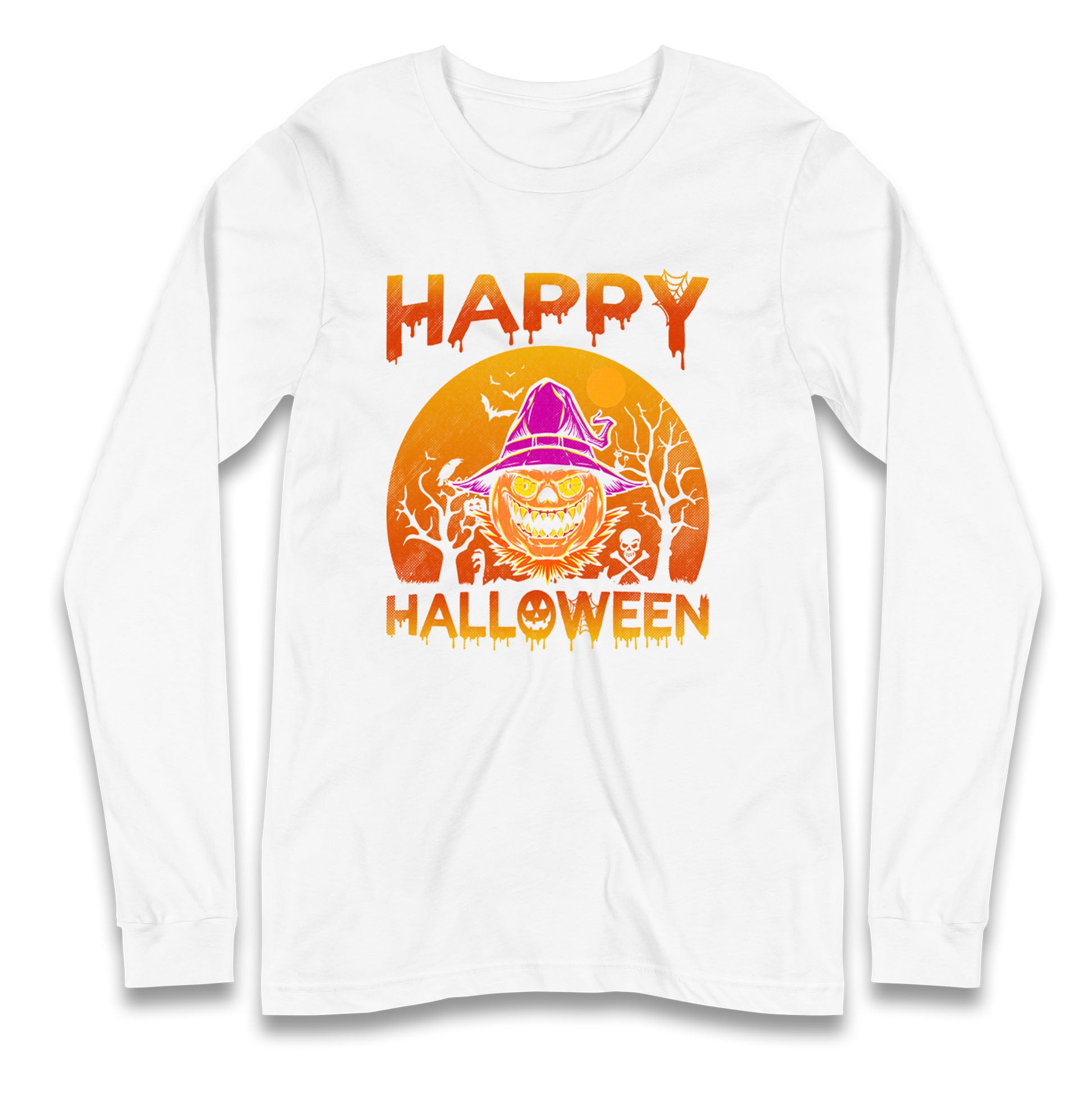 Happy Halloween Pumpkin Witch T Shirt
