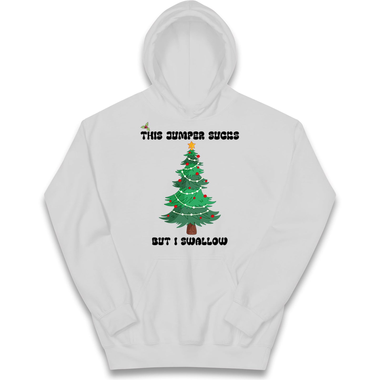 I swallow Christmas Kids Hoodie