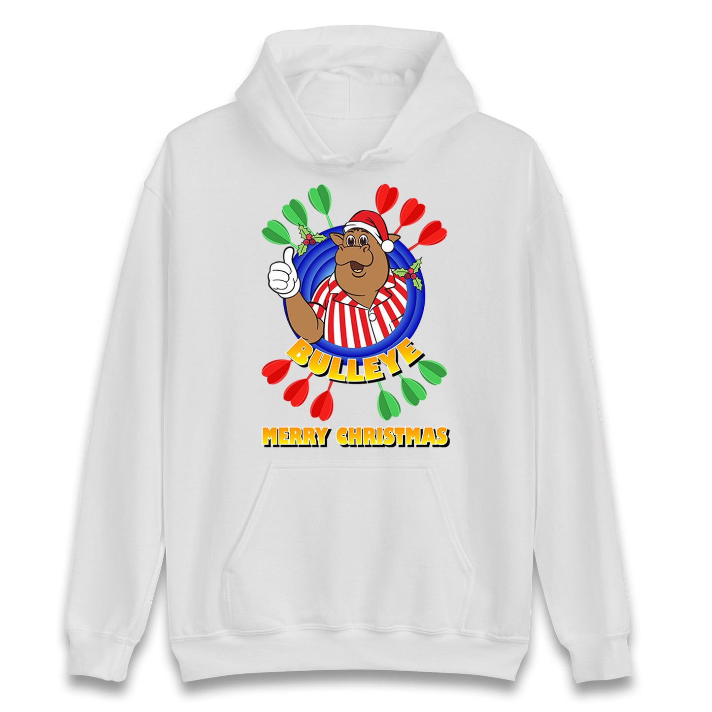 bullseye dartboard christmas hoodie
