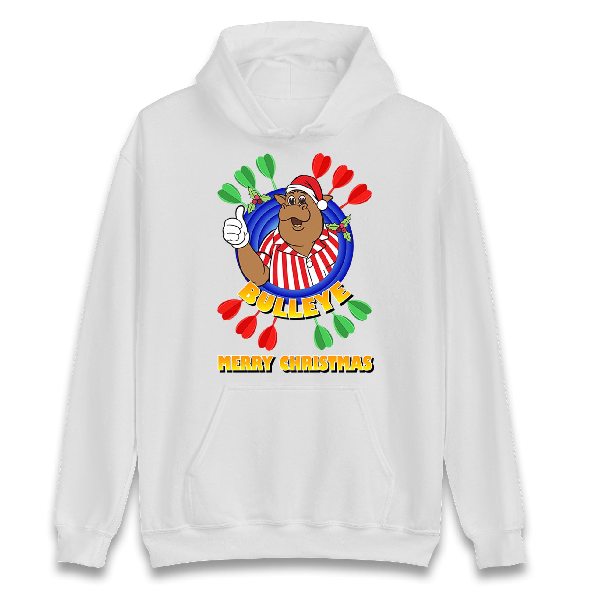 bullseye dartboard christmas hoodie