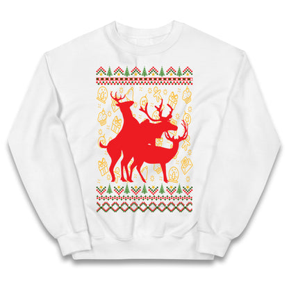 Reindeer Making Fun Christmas Jumper