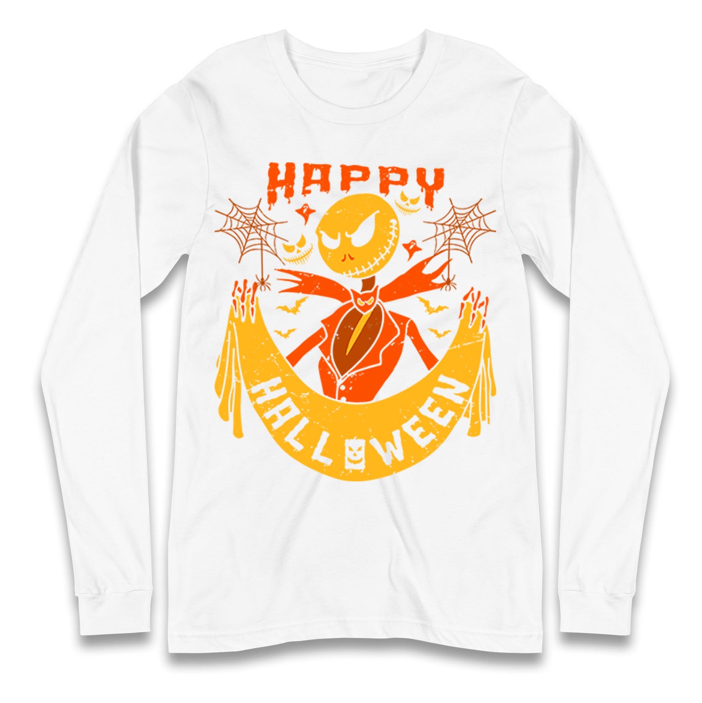 Jack Skellington Happy Halloween Long Sleeve T Shirt