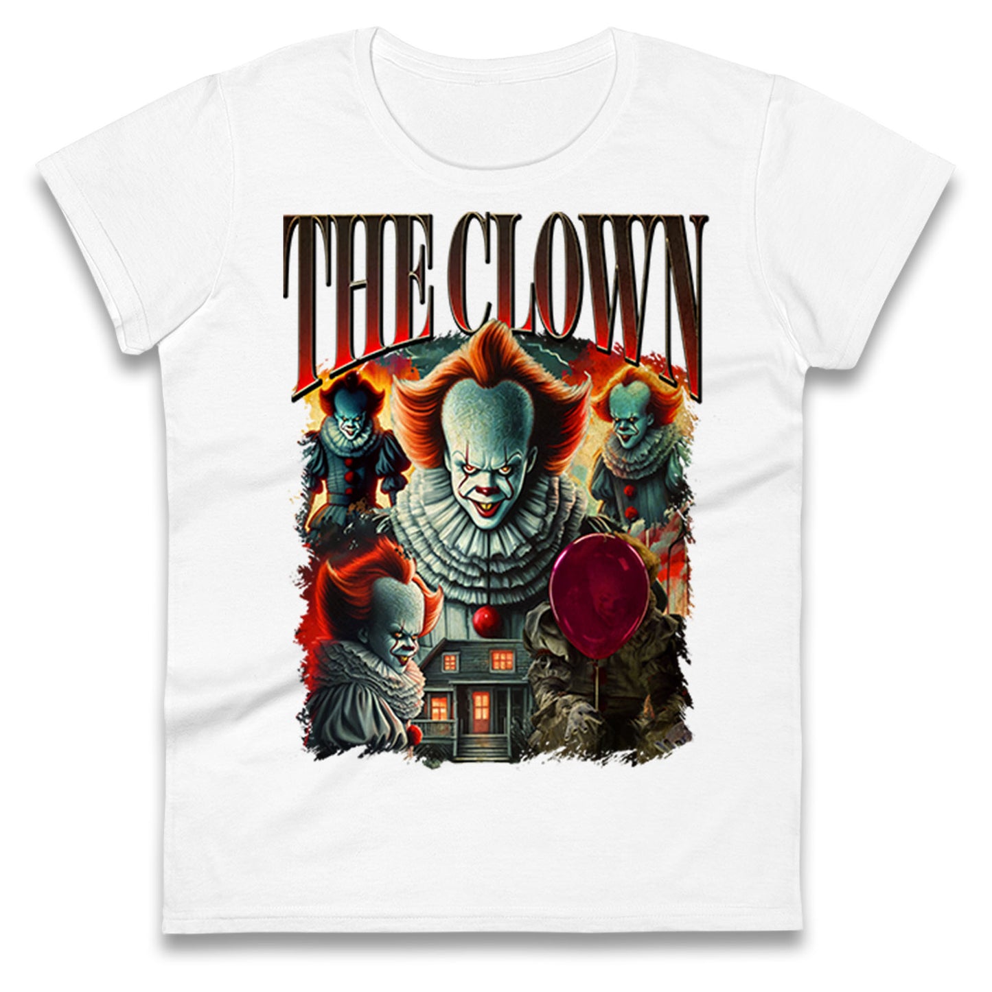 The Clown Halloween Bootleg Womens T Shirt