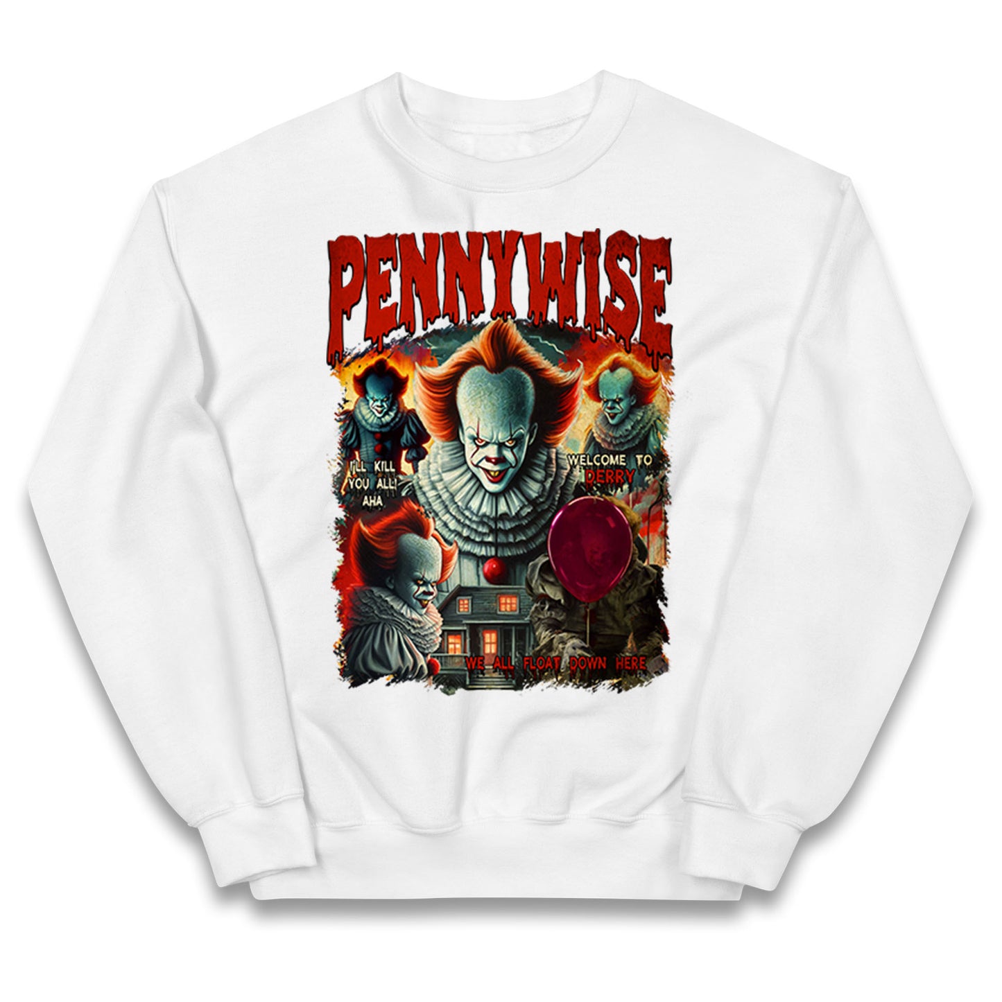 The Clown Pennywise Halloween Bootleg Kids Jumper